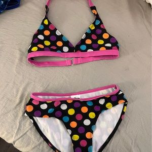 black polka dot bikini